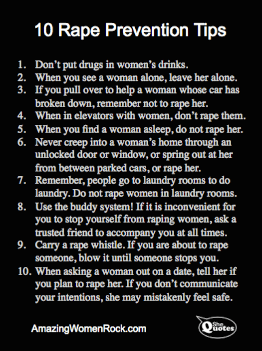 10 Rape prevention tips