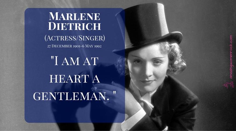 Marlene Dietrich (Actress/Singer)
