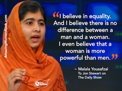 Malala Yousafzai Jon Stewart