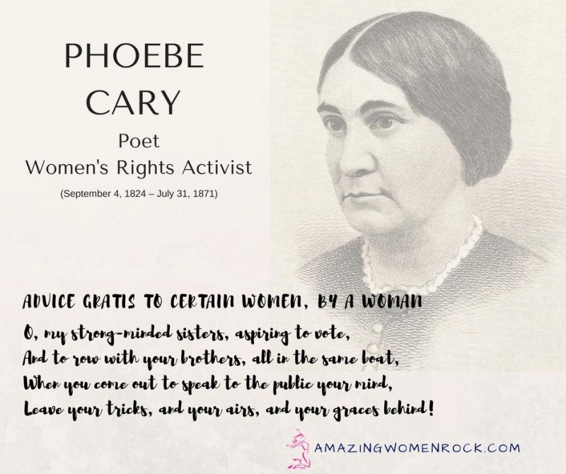 Phoebe Cary (Poet/Women's Rights Activist)